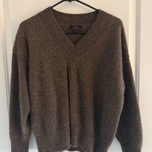 Mongolian Cashmere Oversized V-Neck Sweater